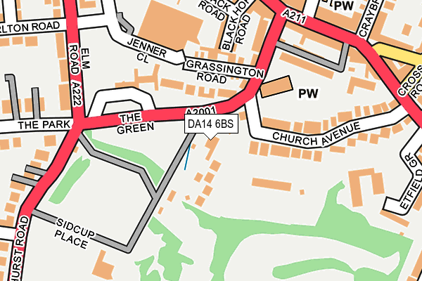 DA14 6BS map - OS OpenMap – Local (Ordnance Survey)