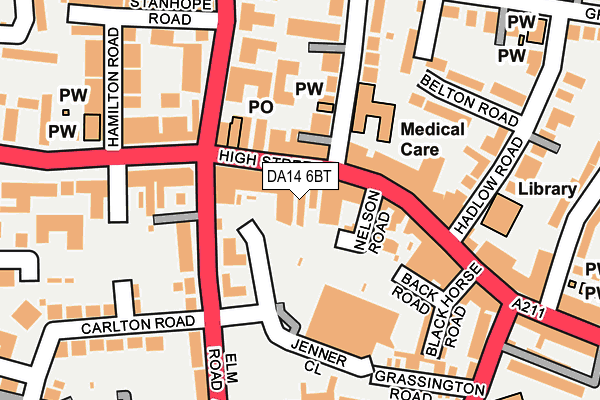 DA14 6BT map - OS OpenMap – Local (Ordnance Survey)