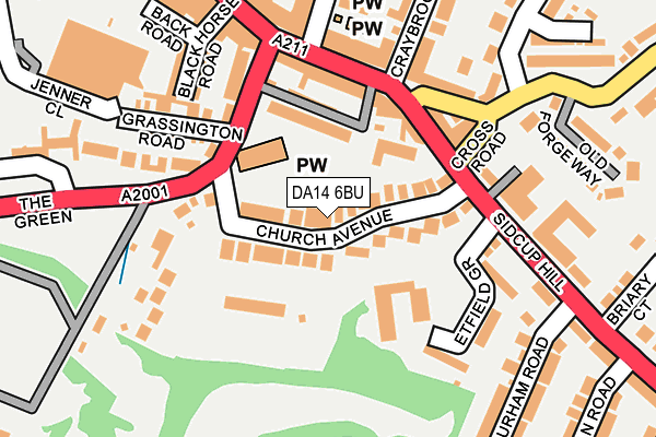 DA14 6BU map - OS OpenMap – Local (Ordnance Survey)