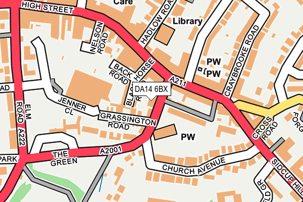 DA14 6BX map - OS OpenMap – Local (Ordnance Survey)