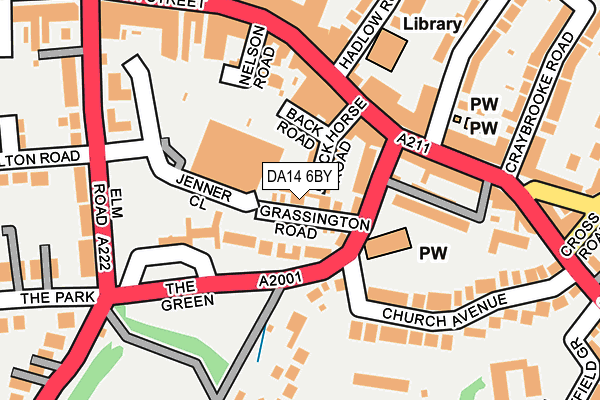DA14 6BY map - OS OpenMap – Local (Ordnance Survey)