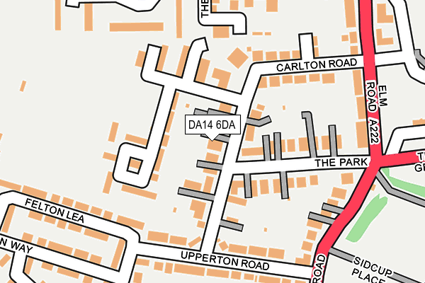 DA14 6DA map - OS OpenMap – Local (Ordnance Survey)
