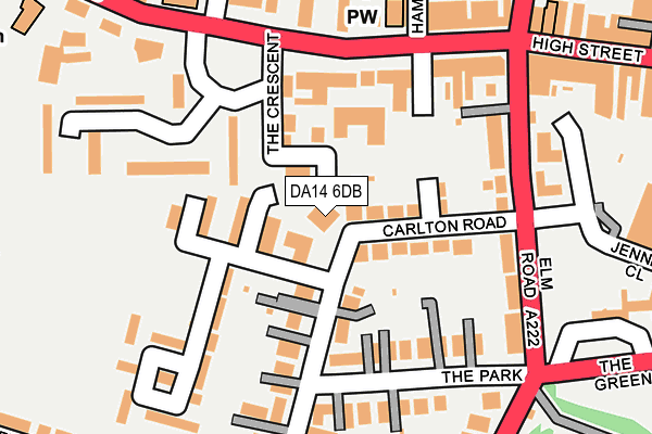 DA14 6DB map - OS OpenMap – Local (Ordnance Survey)