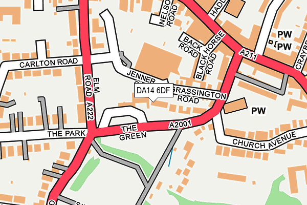 DA14 6DF map - OS OpenMap – Local (Ordnance Survey)