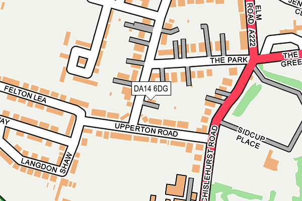 DA14 6DG map - OS OpenMap – Local (Ordnance Survey)