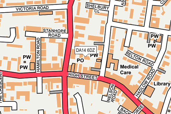 DA14 6DZ map - OS OpenMap – Local (Ordnance Survey)