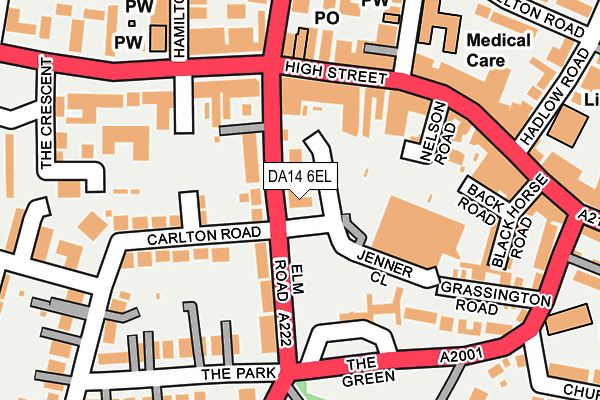 DA14 6EL map - OS OpenMap – Local (Ordnance Survey)