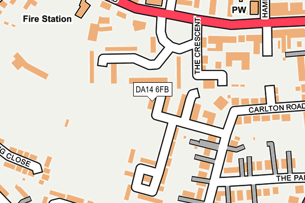 DA14 6FB map - OS OpenMap – Local (Ordnance Survey)