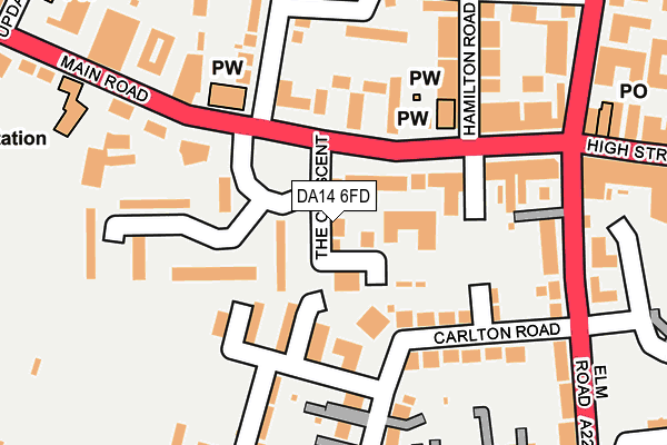 DA14 6FD map - OS OpenMap – Local (Ordnance Survey)