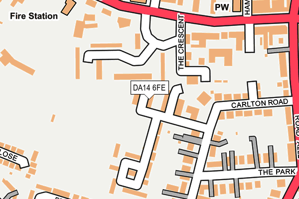 DA14 6FE map - OS OpenMap – Local (Ordnance Survey)