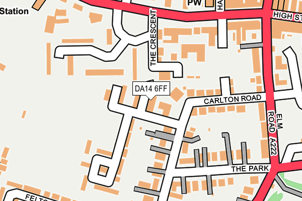 DA14 6FF map - OS OpenMap – Local (Ordnance Survey)