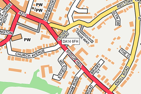 DA14 6FH map - OS OpenMap – Local (Ordnance Survey)