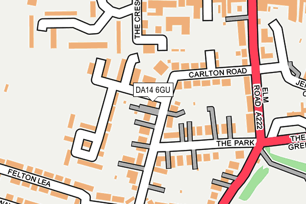 DA14 6GU map - OS OpenMap – Local (Ordnance Survey)