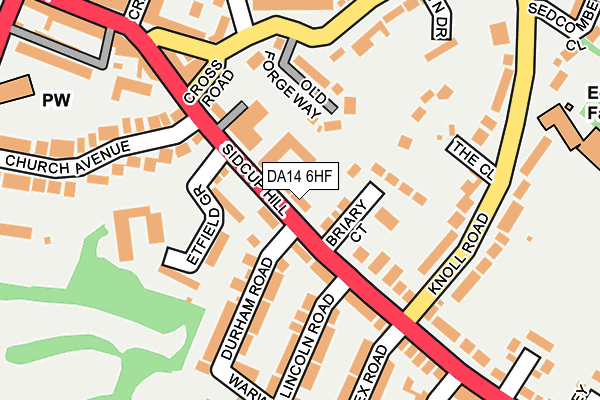 DA14 6HF map - OS OpenMap – Local (Ordnance Survey)