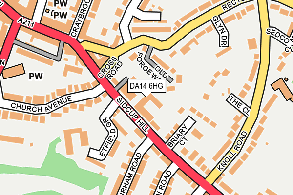 DA14 6HG map - OS OpenMap – Local (Ordnance Survey)
