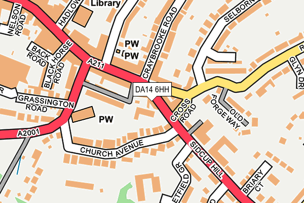 DA14 6HH map - OS OpenMap – Local (Ordnance Survey)