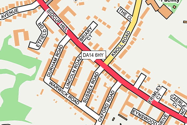 DA14 6HY map - OS OpenMap – Local (Ordnance Survey)