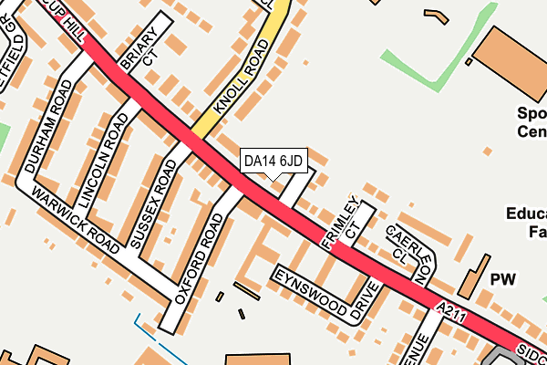 DA14 6JD map - OS OpenMap – Local (Ordnance Survey)
