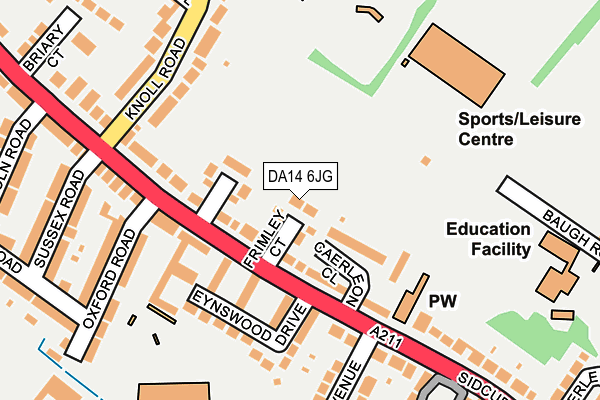 DA14 6JG map - OS OpenMap – Local (Ordnance Survey)