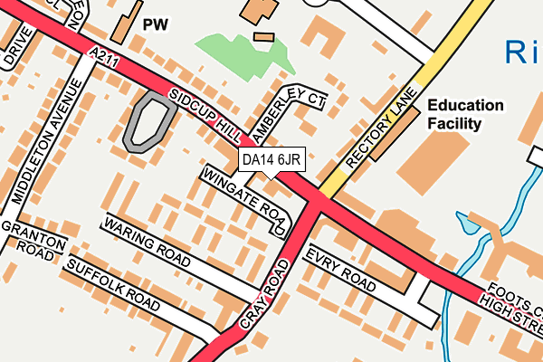 DA14 6JR map - OS OpenMap – Local (Ordnance Survey)