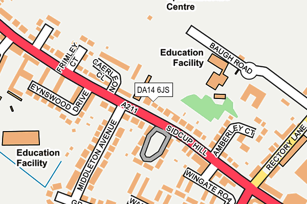 DA14 6JS map - OS OpenMap – Local (Ordnance Survey)
