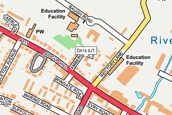 DA14 6JT map - OS OpenMap – Local (Ordnance Survey)