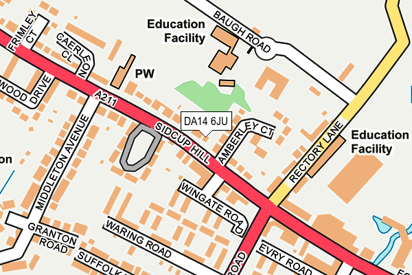 DA14 6JU map - OS OpenMap – Local (Ordnance Survey)