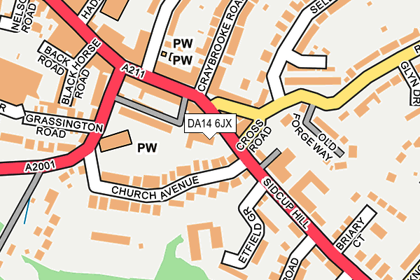 DA14 6JX map - OS OpenMap – Local (Ordnance Survey)