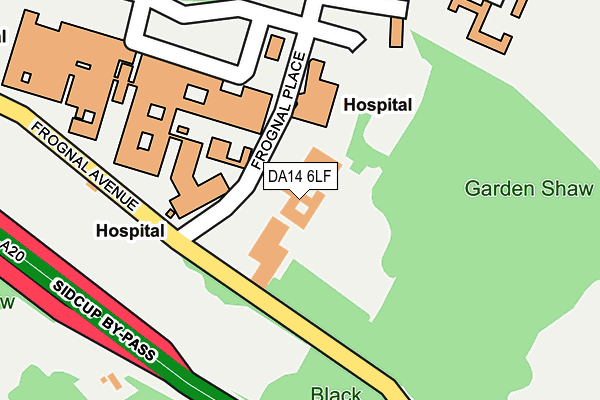 DA14 6LF map - OS OpenMap – Local (Ordnance Survey)