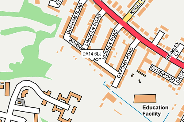 DA14 6LJ map - OS OpenMap – Local (Ordnance Survey)