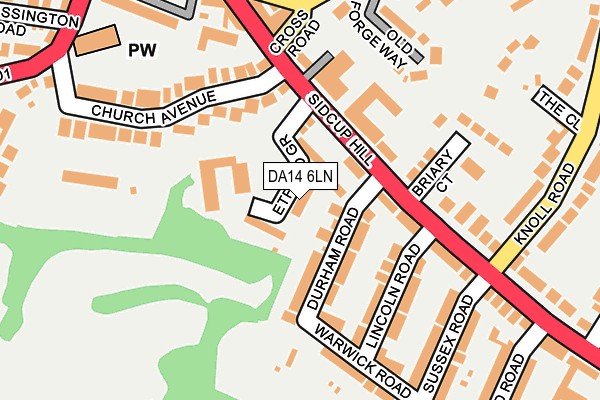 DA14 6LN map - OS OpenMap – Local (Ordnance Survey)