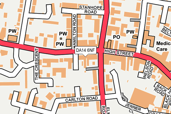 DA14 6NF map - OS OpenMap – Local (Ordnance Survey)