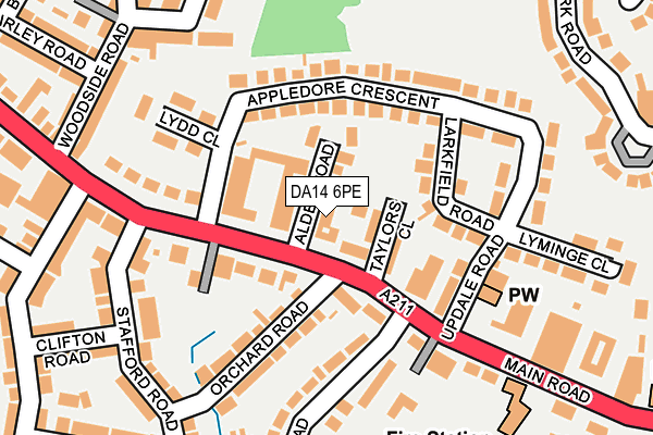 DA14 6PE map - OS OpenMap – Local (Ordnance Survey)
