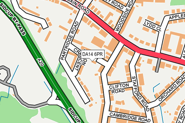 DA14 6PR map - OS OpenMap – Local (Ordnance Survey)