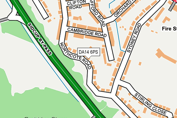 DA14 6PS map - OS OpenMap – Local (Ordnance Survey)