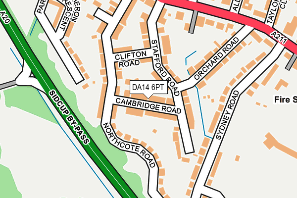 DA14 6PT map - OS OpenMap – Local (Ordnance Survey)