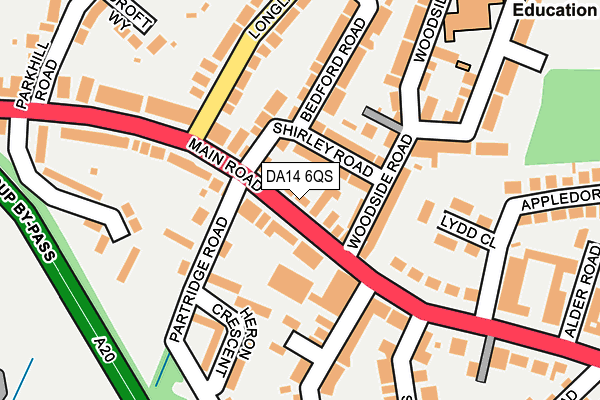 DA14 6QS map - OS OpenMap – Local (Ordnance Survey)