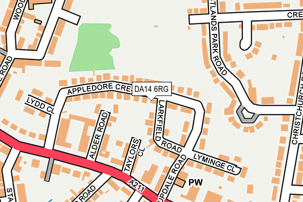 DA14 6RG map - OS OpenMap – Local (Ordnance Survey)
