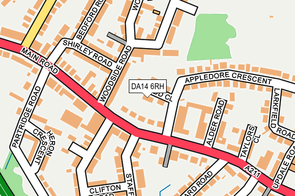 DA14 6RH map - OS OpenMap – Local (Ordnance Survey)