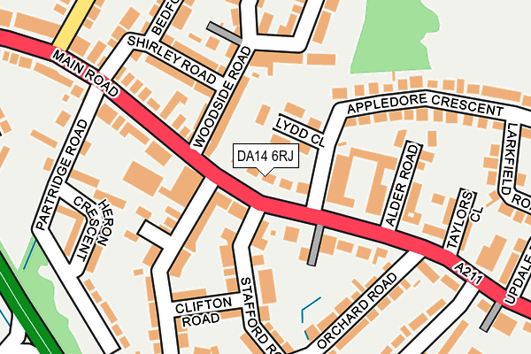 DA14 6RJ map - OS OpenMap – Local (Ordnance Survey)
