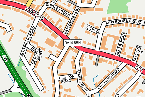 DA14 6RN map - OS OpenMap – Local (Ordnance Survey)