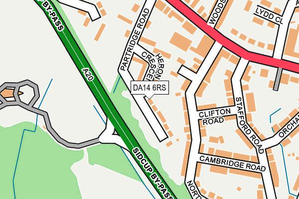 DA14 6RS map - OS OpenMap – Local (Ordnance Survey)