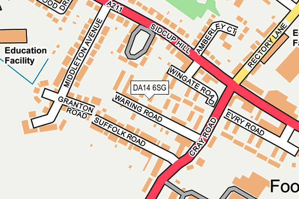 DA14 6SG map - OS OpenMap – Local (Ordnance Survey)