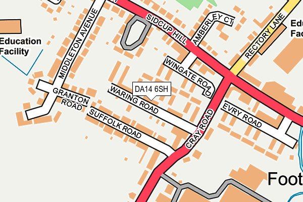 DA14 6SH map - OS OpenMap – Local (Ordnance Survey)