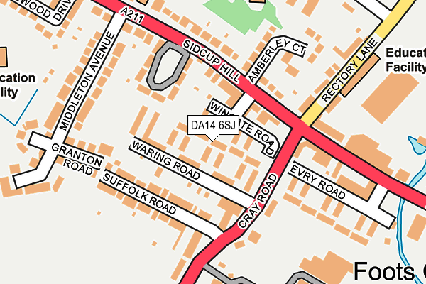 DA14 6SJ map - OS OpenMap – Local (Ordnance Survey)