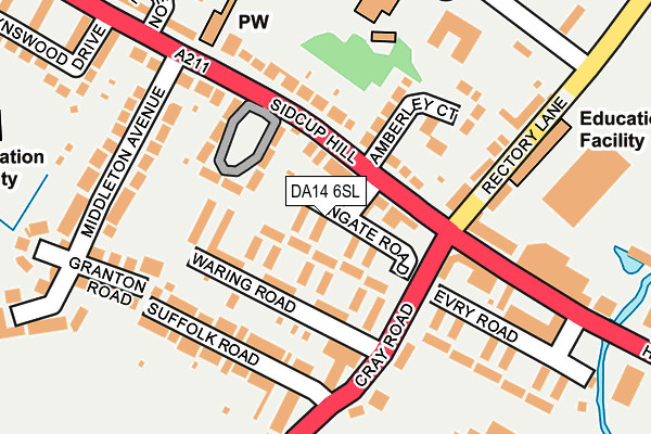 DA14 6SL map - OS OpenMap – Local (Ordnance Survey)