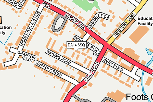DA14 6SQ map - OS OpenMap – Local (Ordnance Survey)