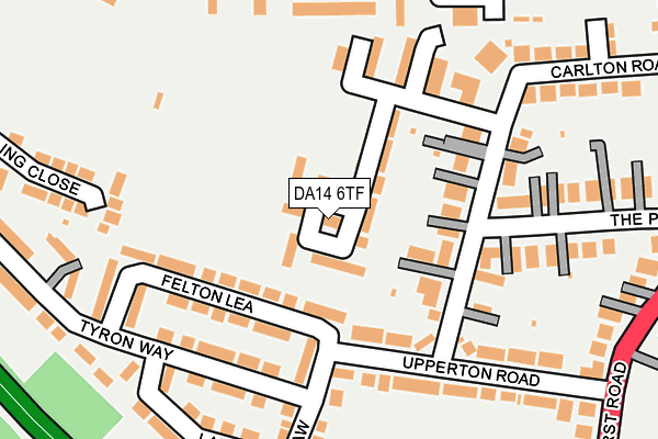 DA14 6TF map - OS OpenMap – Local (Ordnance Survey)