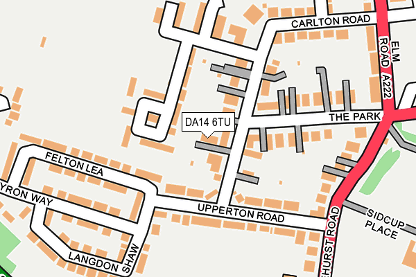 DA14 6TU map - OS OpenMap – Local (Ordnance Survey)