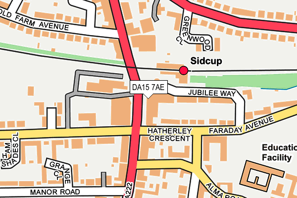 DA15 7AE map - OS OpenMap – Local (Ordnance Survey)